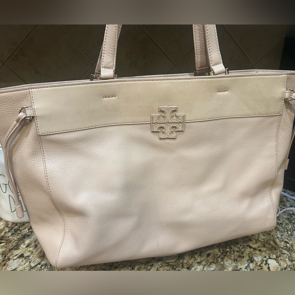 Tory Burch Beige Leather Tote
